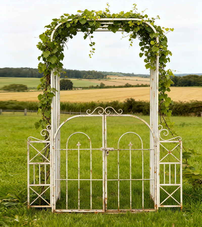 Decorative vintage wall mirror with ornate antique frame